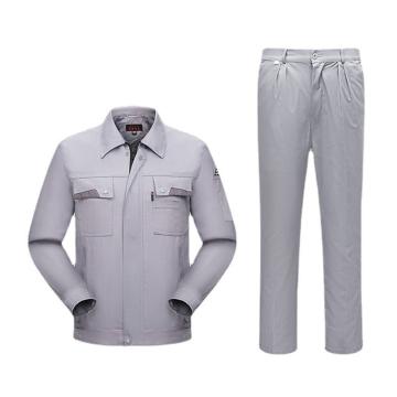 英格杰家 夏季薄款长袖防静电工作服套装，GYJ6611，灰色长袖 160-190，下单备注尺码 售卖规格：1套