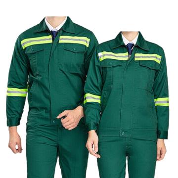 英格杰家 春秋长袖反光条套装环卫劳保工作服可定制，LW8016，绿色 160-190，下单备注尺码 售卖规格：1套