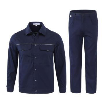 英格杰家 纯棉长袖耐磨工作劳保服套装可定制，GYJ992，藏蓝 160-190，下单备注尺码 售卖规格：1套