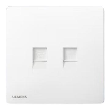 西门子/SIEMENS 一位电话 + 一位电脑插座CAT5E，5UH31633NC01 雾沙白 荟辰acus系列 售卖规格：1个