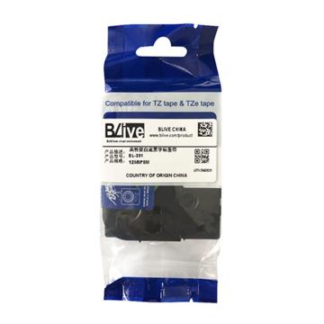 Blive 标签机色带，PET，12mm×8m，白底黑字，BL-231 售卖规格：1卷