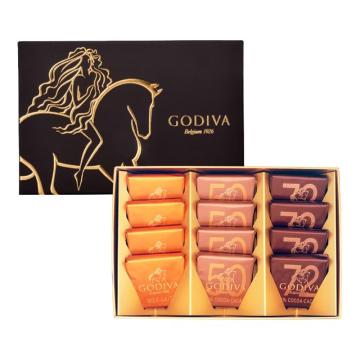 歌帝梵 经典片装巧克力，12片装60g (一件代发) 售卖规格：1盒