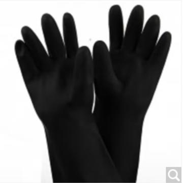 威蝶 黑色加厚工业耐酸碱手套， 60B 均码 60cm