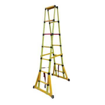 谦格 玻璃钢绝缘便携式可折叠伸缩登高爬梯，人字梯SRT02 梯长250×宽43cm 售卖规格：1个