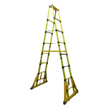 谦格 玻璃钢绝缘便携式可折叠伸缩登高爬梯，人字梯SRT03 梯长300×宽43cm 售卖规格：1个