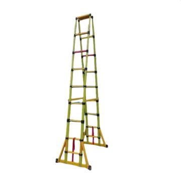 谦格 玻璃钢绝缘便携式可折叠伸缩登高爬梯，人字梯SRT04 梯长350×宽45cm 售卖规格：1个