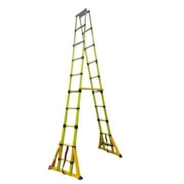 谦格 玻璃钢绝缘便携式可折叠伸缩登高爬梯，人字梯SRT05 梯长400×宽48cm 售卖规格：1个