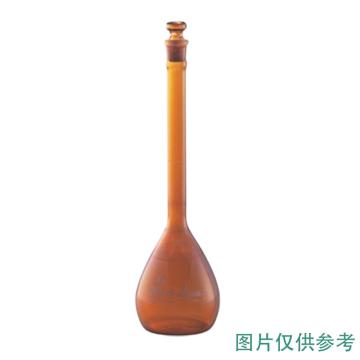 亚速旺/Asone 容量瓶，1-8565-30-57 1000ml，高精度，茶色，附中文校准证书 售卖规格：1个