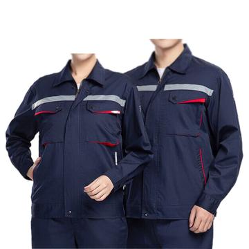 英格杰家 防静电工作服反光条夏季套装，LW-6083，藏蓝长袖 160-190（下单备注尺码，印制需咨询） 售卖规格：1套