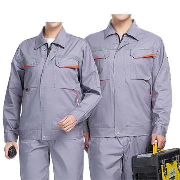 英格杰家 防静电工作服反光条夏季套装，LW-6683，灰色长袖 160-190（下单备注尺码，印制需咨询） 售卖规格：1套