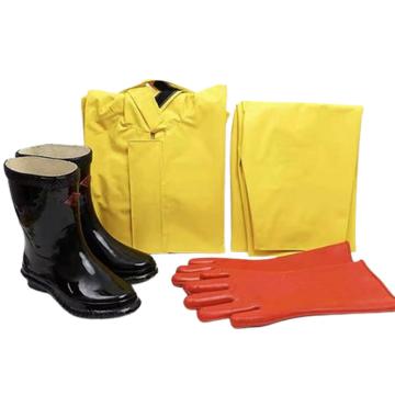 英格杰家 高压电绝缘服套装电工防护服，88-JYF，二万伏（含手套靴子） 均码，黄色 售卖规格：1套