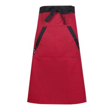 安赛瑞 厨师围裙，3F00149 双兜红色，均码 售卖规格：1件