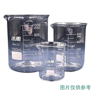 冰禹 高硼硅玻璃烧杯 耐高温刻度杯 耐高温刻度杯，BYrl-199 150ml（2个） 售卖规格：2个/箱