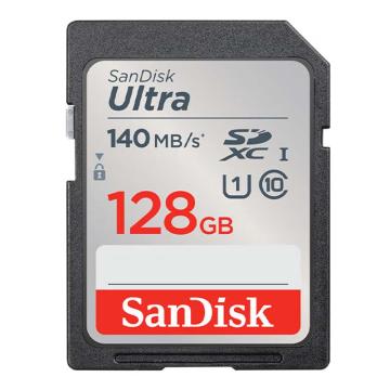 闪迪/SanDisk SD存储卡，SDUNC/128G C10 至尊高速版读速140MB/s 售卖规格：1片