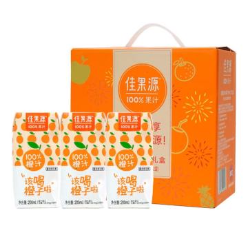 佳果源 100%橙汁，200ml*12礼盒装 （一件代发） 售卖规格：1箱