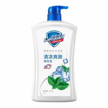 舒肤佳/SAFEGUARD 健康清爽沐浴露，薄荷香冰怡舒爽 1kg 售卖规格：1瓶