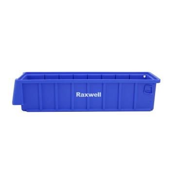 Raxwell 分隔式零件盒 物料盒，RHSS3038 外尺寸规格D*W*H(mm)：400×117×90，全新料，蓝色 售卖规格：1个