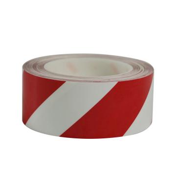 安赛瑞 耐磨型划线胶带，高性能自粘性PP表面覆超强保护膜，50mm×22m，红/白，15624 售卖规格：1卷