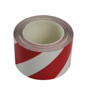 安赛瑞 耐磨型划线胶带，高性能自粘性PP表面覆超强保护膜，75mm×22m，红/白，15633 售卖规格：1卷