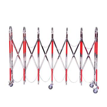 安赛瑞 不锈钢拱形伸缩围栏，可移动护栏1.2米高，6米红色款，1B00503 售卖规格：1个