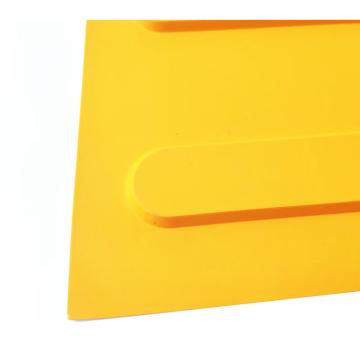 安赛瑞 PVC盲道砖人行道指路板黄色条纹指路防滑板，无障碍导盲贴，边长30cm，25371 售卖规格：10个/包