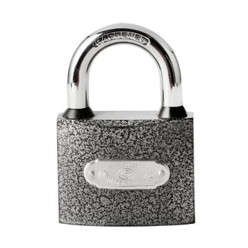 梅花锁 厚型拉光短梁铁锁，BC1325 黑色 不通开 锁钩净高13.8mm 锁体宽度25mm 含钥匙×2 售卖规格：1个