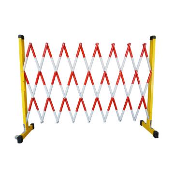 卡威/CareWel 玻璃钢管式伸缩围栏，可移动式，1.2x2.5m，红白款，KVSF0248 售卖规格：1个