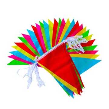 卡威/CareWel 彩旗串旗，三角串旗，白绳小号14*18cm，一包50米长，100片旗帜，KVSF0067 售卖规格：2包/套