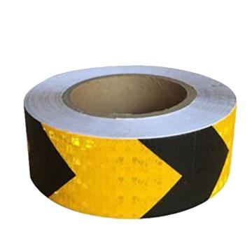 鸣固 反光警示胶带，【晶格 荧光黄黑箭头】宽10cm长25m/卷 售卖规格：1卷