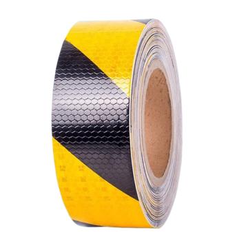 鸣固 反光警示胶带，【晶格 黄黑斜纹】宽5cm长25m/卷 售卖规格：1卷