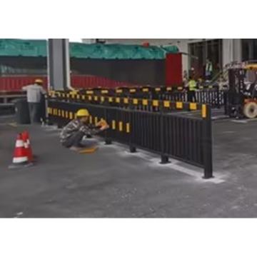 Raxwell 锌钢防撞护栏 黄黑，1.2m高度，ROSI0492 售卖规格：1米