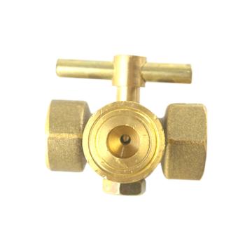 百普 锅炉压力表用三通铜旋塞阀，铜合金,DN15-4分 旋塞阀 售卖规格：1台