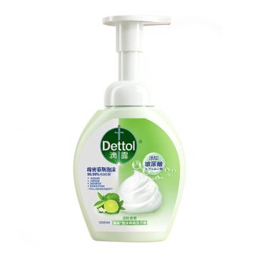 滴露/Dettol 玻尿酸泡沫抑菌洗手液，3102003 青柠香型250ml 售卖规格：1瓶