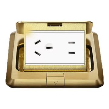 梅兰日兰/MIWHD 快弹式地插，K120 金色五孔16A 220V 售卖规格：1个