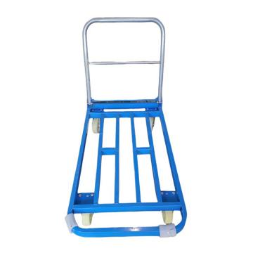 环岛 重型钢管手推车，8寸尼龙轮蓝色重型钢管手推车 台面尺寸（mm):1200*600，载重（Kg):500折叠扶手 售卖规格：1台