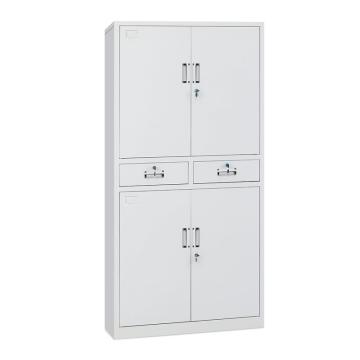 HiBoss 钢制文件柜办公柜铁皮柜资料柜储物柜铁门中二斗柜，GJSP-96 850*390*1800mm 售卖规格：1台