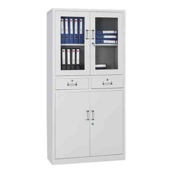 HiBoss 钢制文件柜办公柜铁皮柜档案柜储物柜中二斗柜，GJSP-98 850*390*1800mm 售卖规格：1台