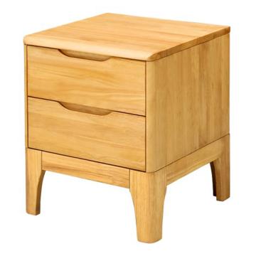 HiBoss 北欧床头柜床边柜储物柜实木床头柜原木色，GJSP-158 405*405*490mm 售卖规格：1个