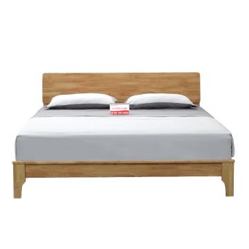 黎明 北欧风实木床大床卧室家具双人床原木色1.8米床+20cm厚床垫，JGNP-152L 售卖规格：1套