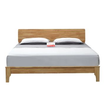 黎明 北欧风实木床现代卧室家具双人床原木色1.5米床+20cm厚床垫，JGNP-151L 售卖规格：1套