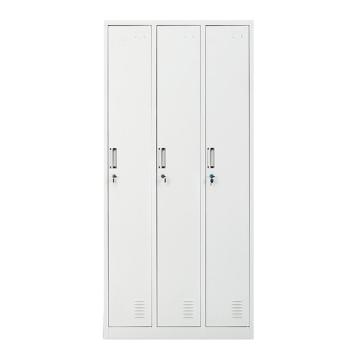 HiBoss 三门更衣柜铁皮柜储物柜员工存包挂衣柜鞋柜，GJSP-86 900*420*1800mm 售卖规格：1台