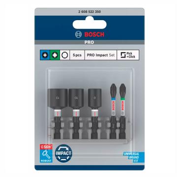 博世 批头套筒混合套装，2608522350 包含：套筒8+套筒10+套筒13mm+PH2+PZ2 售卖规格：5个/套