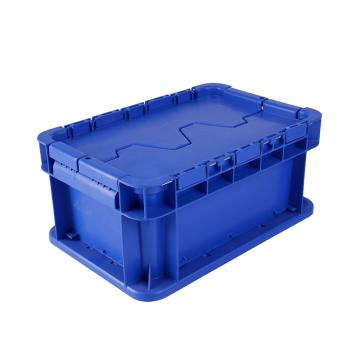 Raxwell 翻盖可堆周转箱，RHSS4070 TK-A,尺寸(mm):300×200×148,容量5.4L,蓝色 售卖规格：1个