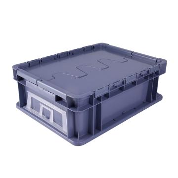 Raxwell 翻盖可堆周转箱，RHSS4071 TK-B,尺寸(mm):400×300×148,容量12.0L,灰色 售卖规格：1个
