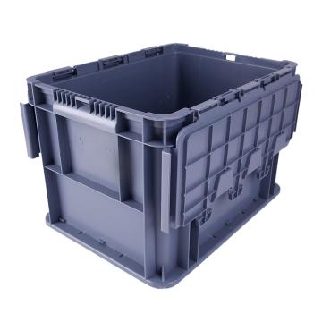 Raxwell 翻盖可堆周转箱，RHSS4073 TK-C,尺寸(mm):400×300×280,容量24.0L,灰色 售卖规格：1个