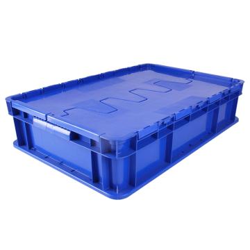 Raxwell 翻盖可堆周转箱，RHSS4076 TK-H,尺寸(mm):600×400×148,容量25.3L,蓝色 售卖规格：1个