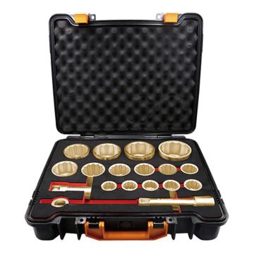 维度/WEDO 防爆重型3/4"*1"方18件套盒装套装，AL101N 售卖规格：1套