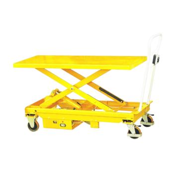 Raxwell 1000Kg升降平台车，RMPE0052 台面1200*800mm 高度430-1220mm PU轮(两定+两万带刹)， 售卖规格：1个