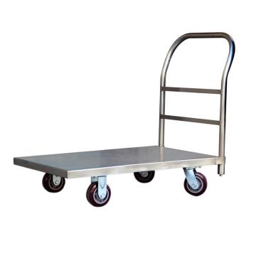 Raxwell 1000Kg不锈钢平板推车，RHMC0128 915*610mm，高240mm， Φ150mm，PU镀锌脚轮， 售卖规格：1台