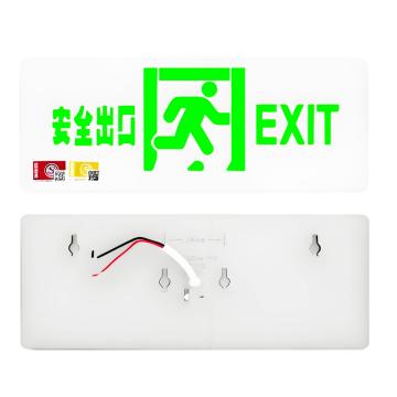 东君 消防应急标志灯，白色面板，安全出口无箭头，单面，DJ-01D-E-A 售卖规格：1个